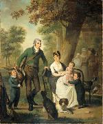 Adriaan de Lelie Jonkheer Gijsbert Carel Rutger Reinier van Brienen van Ramerus (1771-1821) with his wife and their four eldest children. Spain oil painting artist